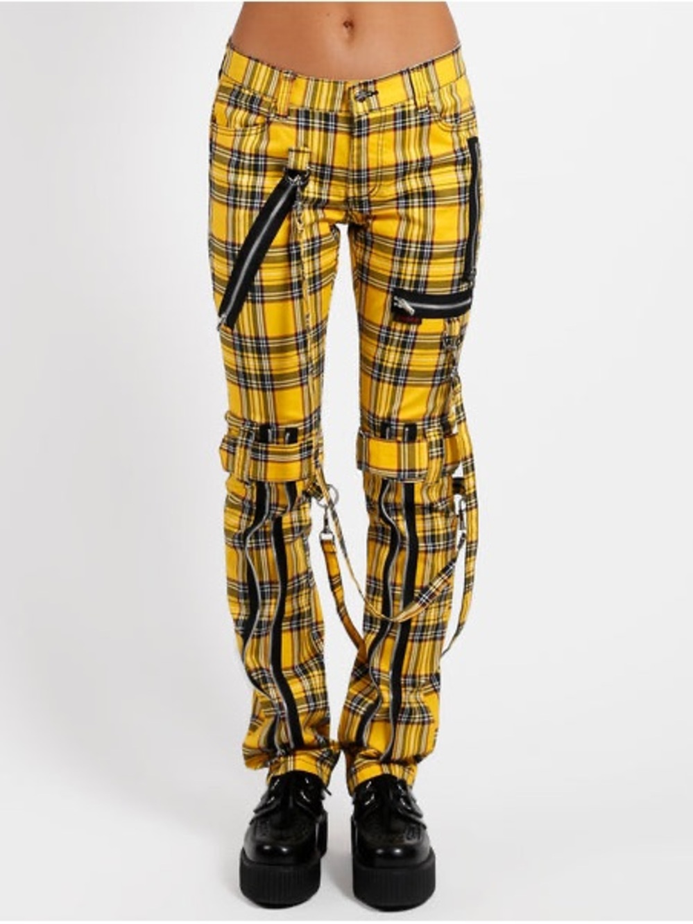 Tripp nyc Yellow Plaid Pants